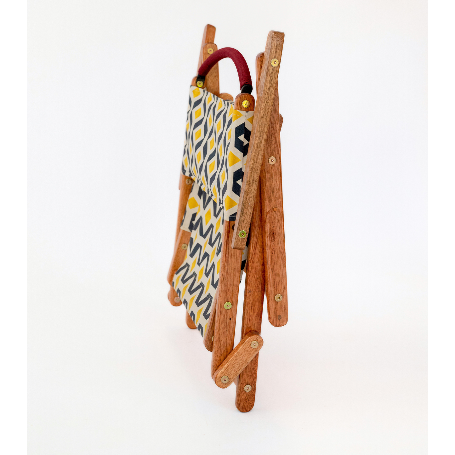 geometric print folding picnic chair