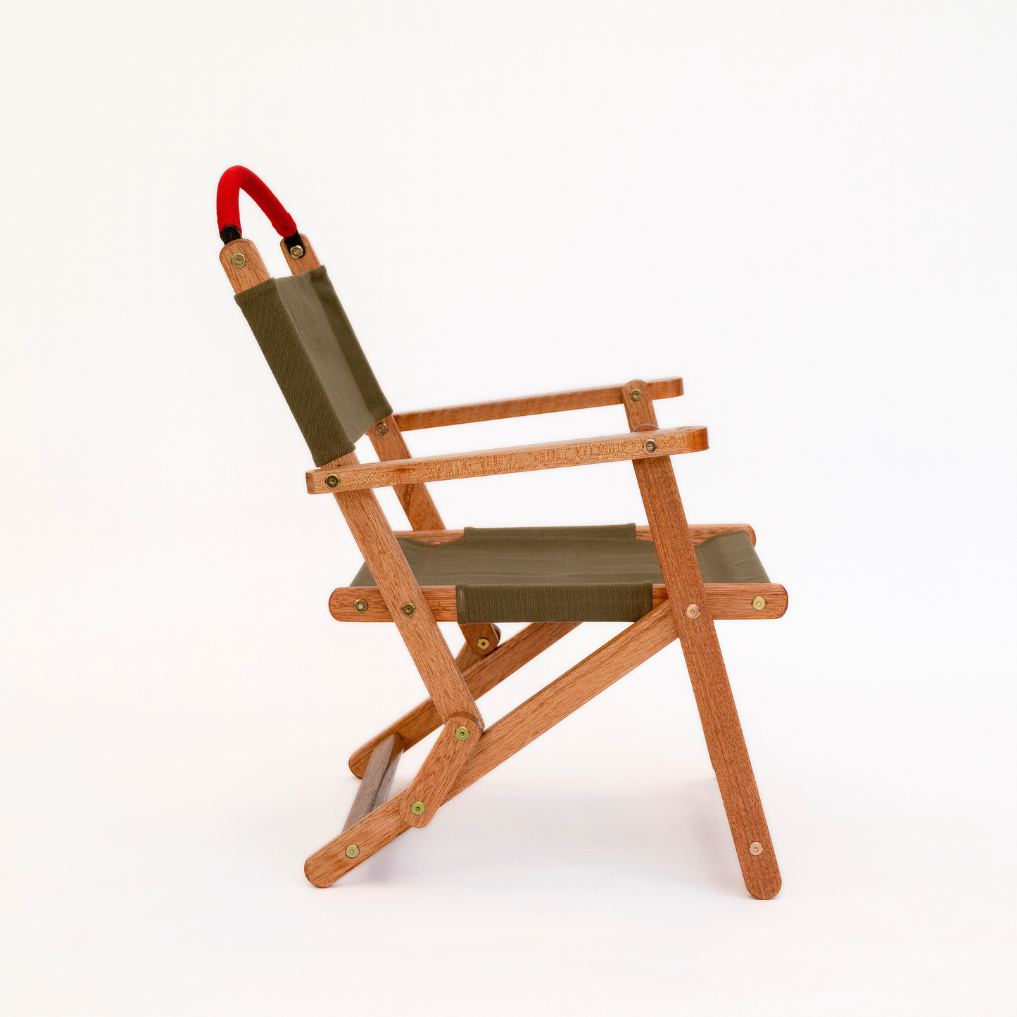olive green folding picnic chair