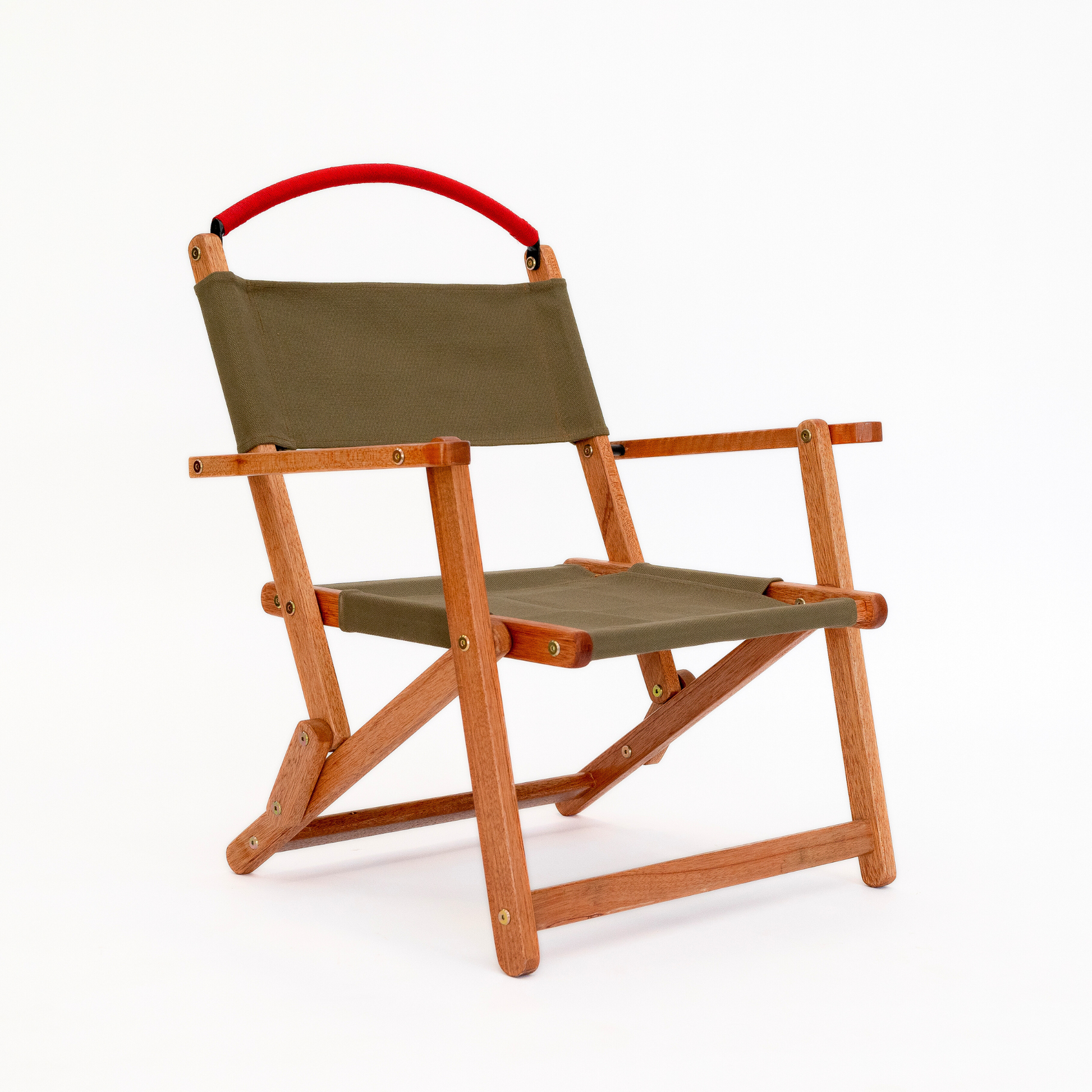 olive green folding picnic chair