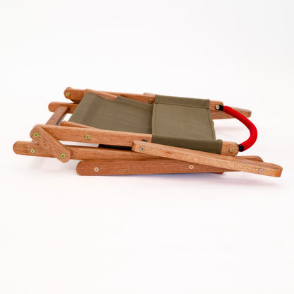 olive green folding picnic chair