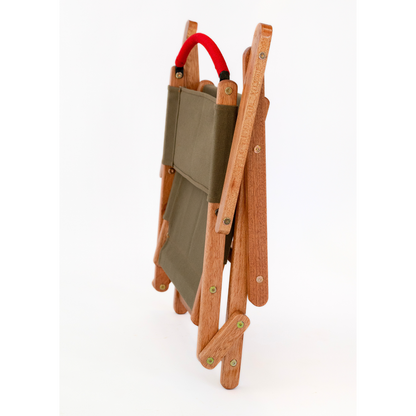olive green folding picnic chair