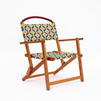geometric print folding picnic chair