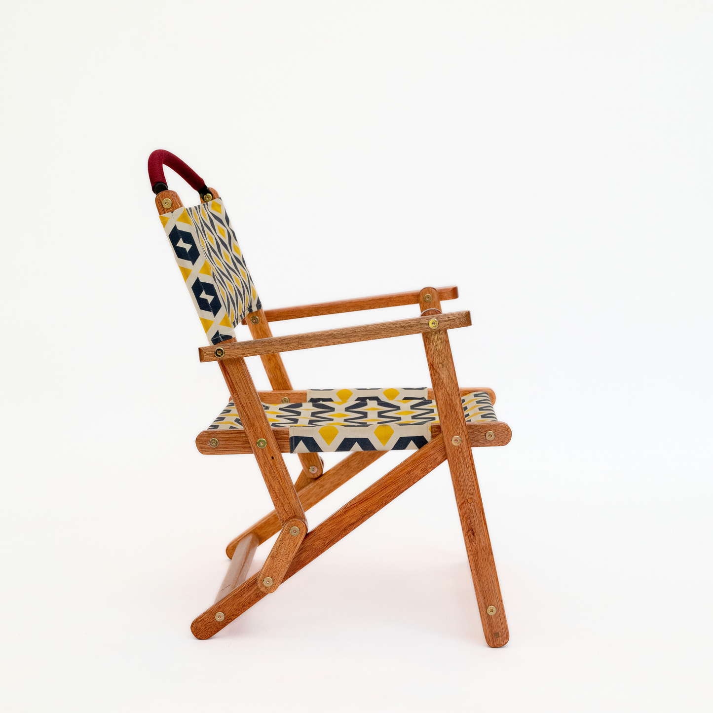 geometric print folding picnic chair
