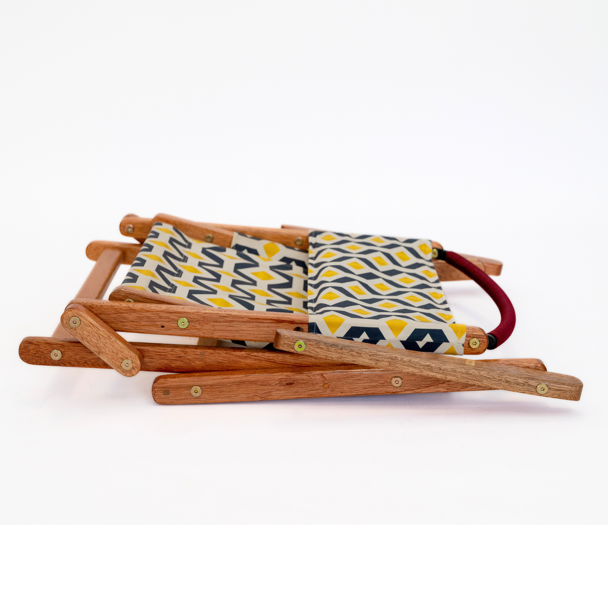 geometric print folding picnic chair