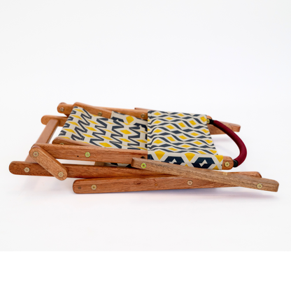 geometric print folding picnic chair