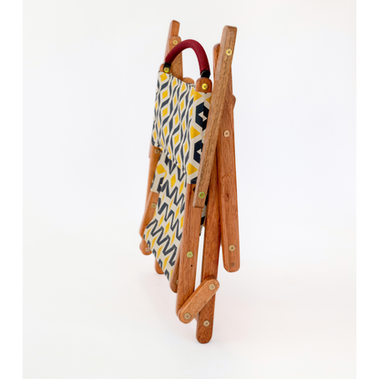 geometric print folding picnic chair